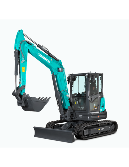 Sunward SWE60UF cabine + contrapoids + attache rapide hyd
