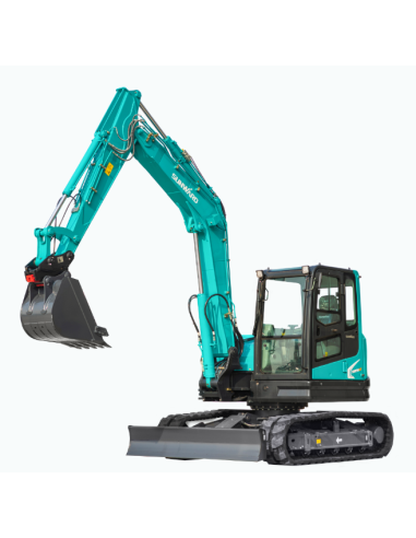 Sunward SWE90UF + contrapoids + attache rapide hyd