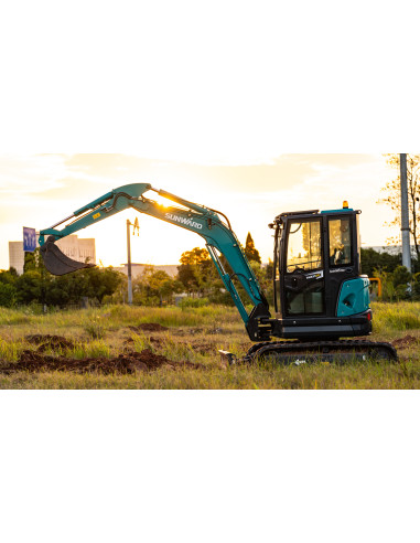 Sunward SWE50UF cabine + contrapoids + attache rapide hyd